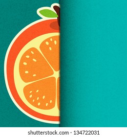 Orange background with space for text - vector