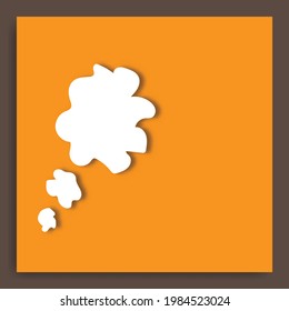 Burbujas de habla de fondo naranja. Gran vector para medios sociales, banner, volante, chat, web, etc
