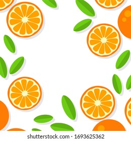 Orange background. Orange tangerine grapefruit lemon lime on a white background. Vector illustration of summer fruits and citrus. Citrus icons and silhouettes. Cute painted oranges. Tropical fruits