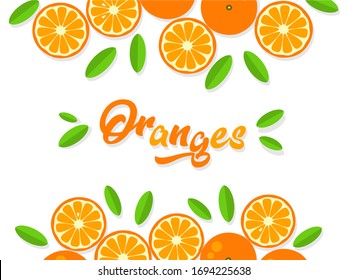 Naranjas sobre fondo blanco
