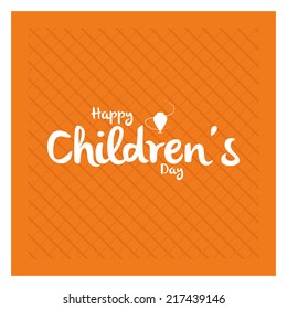 an orange background with text for children's day