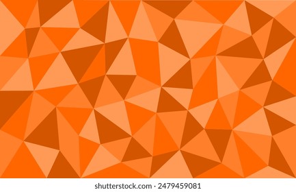 Orange background with triangle shape pattern texture. Modern mosaic concept illustration design. Traditional art