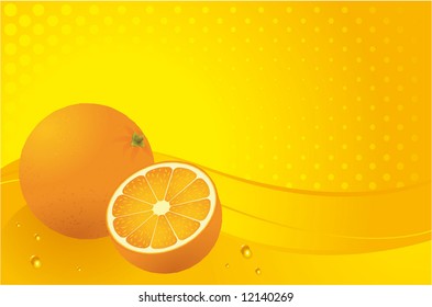 Orange background. Vector.