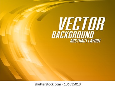 Orange background. Vector abstract shapes on the orange background.