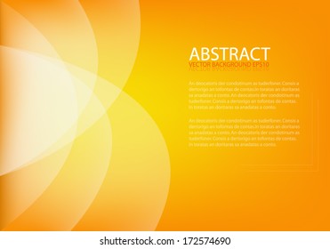 Orange background vector art background abstract eps10 frame curve line for text and message design