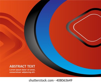 Orange background vector line curve for text and message design