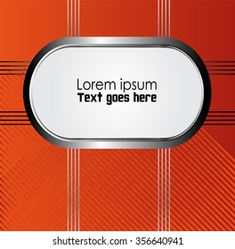 Orange background vector overlap dimension 3d graphic metal color message board for text and message design frame line shadow for modern web design eps10 infographic
