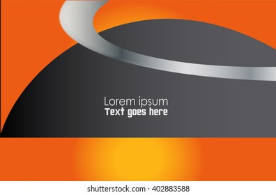Orange background vector overlap dimension 3d graphic metal color message board for text and message design frame line shadow for modern web design eps10 infographic

