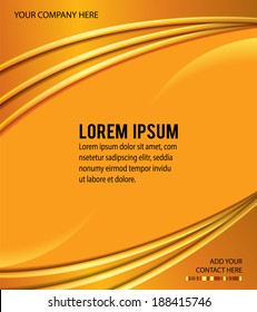 Orange background with wave - Abstract Business Background