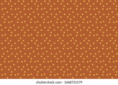 Fondo naranja en puntos blancos, polka vectorial transparente