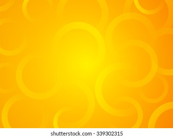 orange background with yellow circles