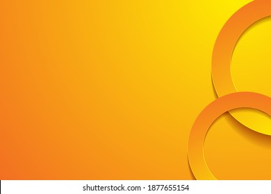 orange backgrounds. 3d circle papercut layer background.