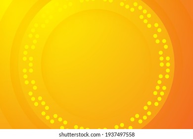 orange backgrounds. Abstract 3d circle papercut layer background.