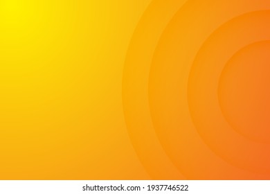 orange backgrounds. Abstract 3d circle papercut layer background.