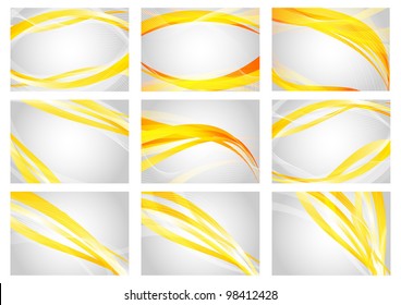 Orange backgrounds collection volume 3. Vector illustration