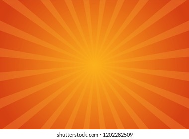 Orange Backgrounds, Sun Rays Vector