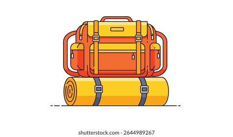 Orange Backpack and Yellow Sleeping Mat: Essential Gear for Adventurous Outdoor Pursuits