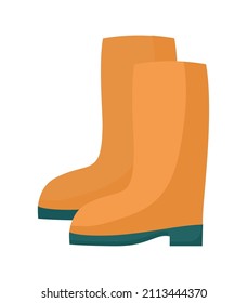 botas de patio trasero naranjas sobre blanco