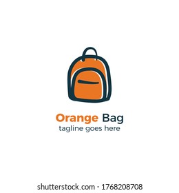 ilustración vectorial del logotipo de la bolsa naranja