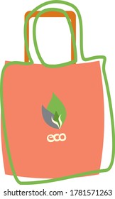 Orange bag with a logo that says "eco".