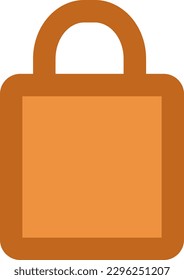 Orange bag simple illustration icon
