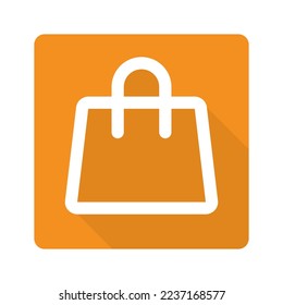 Orange baggage icon. Shopping. Vector.