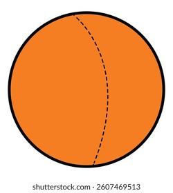 Orange ball isolated on white background
