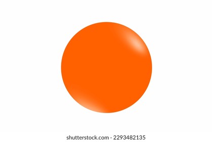 
Orange ball on white background