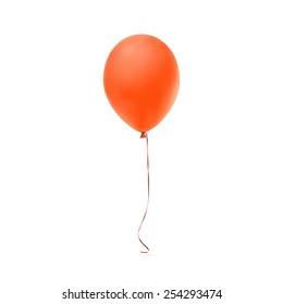 Orange Balloon Icon Isolated On White Background. Vector Illustration