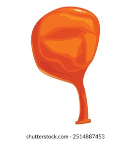 Orangefarbener Ballon, der mit Helium aufbläht und sich auf eine Geburtstagsparty oder andere festliche Feierlichkeiten vorbereitet