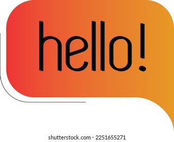 orange balloon with information saying hello