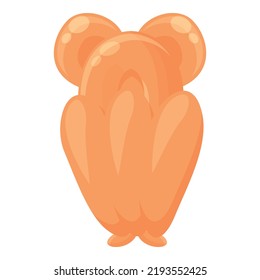 Orange balloon monkey icon cartoon vector. Animal toy. Fun shape
