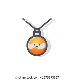 Orange Balloon Ornament icon, vector illustration