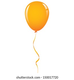 orange balloon ribbon
