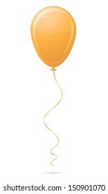 ilustración vectorial de globo anaranjado aislada en fondo blanco