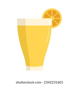 Orange banana fresh juice icon. Flat illustration of Orange banana fresh juice vector icon for web design isolated