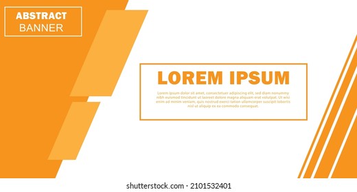 Orange Banner Abstract Background Shape Diagonal