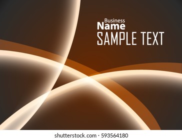 Orange banner abstract template for card. Metal Background with waves and reflections. Business background, silver, illustration. Illustration of abstract background with a metallic element
