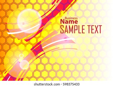 Orange banner abstract template for card. Metal Background with waves and reflections. Business background, silver, illustration. Illustration of abstract background with a metallic element