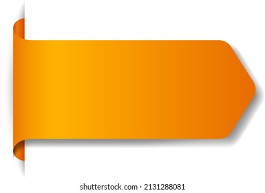 Orange banner design on white background illustration