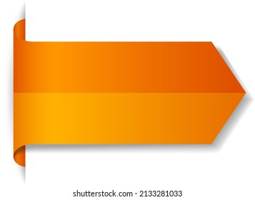 Orange banner design on white background illustration