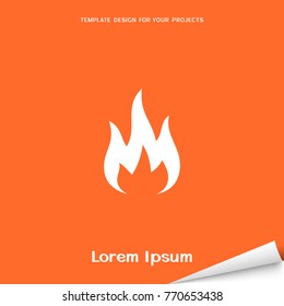 Orange banner with fire icon
