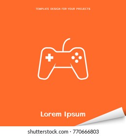 Orange banner with game pad icon