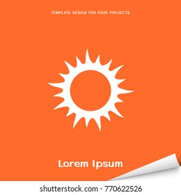 Orange banner with sun icon