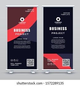 Orange banner Template Modern. Abstract roll banner vector illustration.