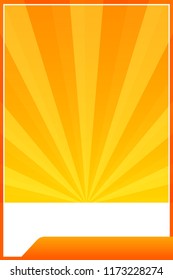 orange banner web template frame lights sun beam shine gradient background, banner orange blank and copy space for advertising banner promotion sale discount on media social online products (vector)