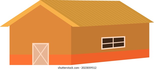 Grano naranja, ilustración, vector sobre un fondo blanco.