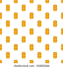 Orange barrel pattern. Cartoon illustration of orange barrel vector pattern for web