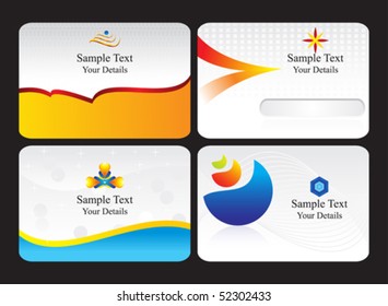 orange based business templates vector illustrations
