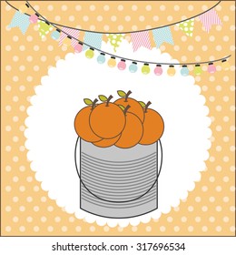 orange basket design, vector illustration eps10 graphic 